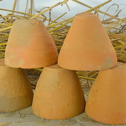 Traditional Clay Kulhad Cups for Tea and Coffee Handmade Terracotta Set of 6 Natural