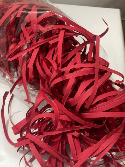 Red Shredded Paper Filler: Gift Packaging Hamper Stuffing (800g)