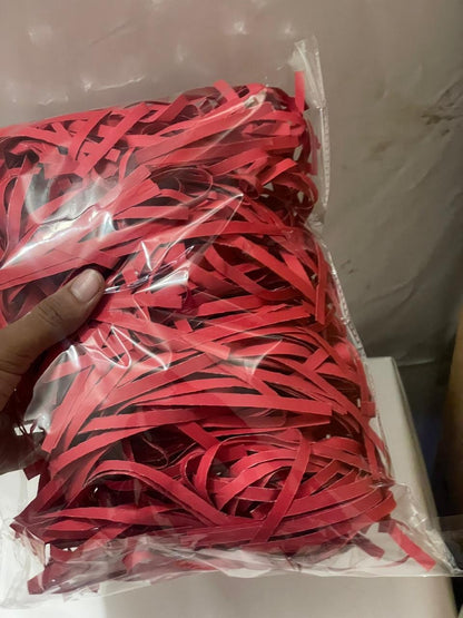 Red Shredded Paper Filler, Gift Box Hamper Filling (700g)