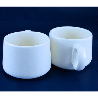 Ceramic Tea Set with Teapot and 6 Cups White, Traditional Design