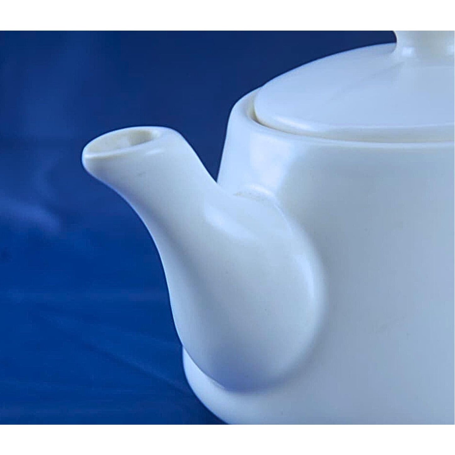 Ceramic Tea Set with Teapot and 6 Cups White, Traditional Design