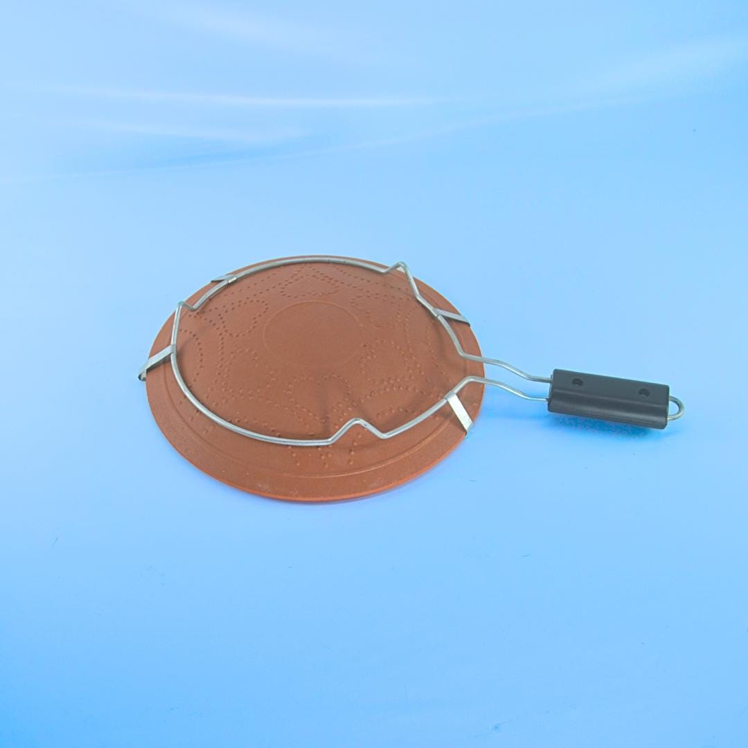 Terracotta Roti Tawa with Metal Frame: Traditional Indian Flatbread Pan