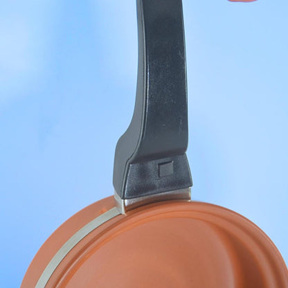 Terracotta-Style Non-Stick Frying Pan with Glass Lid, Clay-Coated Base, Dual Handles