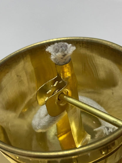 Brass Oil Diya with Glass Chimney: Traditional Pooja Decor