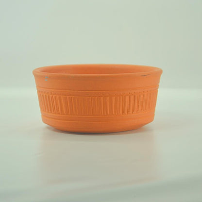 Traditional Terracotta Serving Bowl, Handcrafted Clay Bowl for Indian Dishes, Round