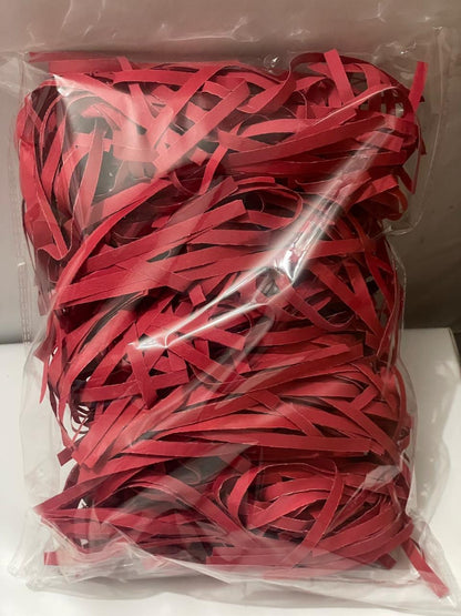 Red Shredded Paper Filler: Gift Packaging Hamper Stuffing (800g)