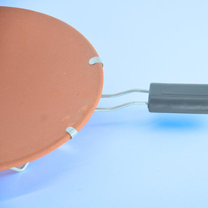 Terracotta Roti Tawa with Metal Frame: Traditional Indian Flatbread Pan