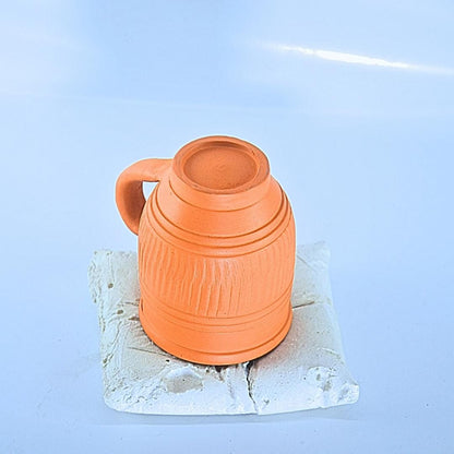 Handcrafted Terracotta Clay Cup: Traditional Hot Beverage Mug