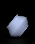 White Ceramic Round Bowl Vase, Modern Design, Wide Opening - Image 2