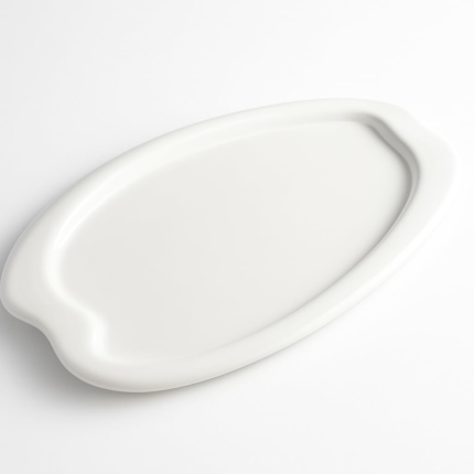 Modern Ceramic Jewellery Display Tray, White, Wave Design, Decorative Organiser