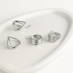 Modern Ceramic Jewellery Display Tray, White, Wave Design, Decorative Organiser - Image 4