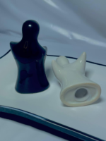 Ceramic Hugging Salt and Pepper Shaker Set, Navy Blue and White, Decorative Kitchen Table Accessory - Image 7