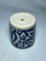 Handcrafted Ceramic Brush Holder, Blue and White Floral Design, Traditional Pottery Storage Container - Image 7