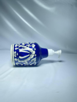Decorative Ceramic Soap Dispenser, Blue and White Floral Pattern, Pump Bottle - Image 4