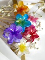 Cleature Baque Rainbow Paper Flower Bouquet, Handcrafted Artificial Flowers with Gold Ribbon, White Presentation Wrap, 35 cm - Image 5