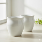 Ceramic Teapot Set, High-Gloss White, 2-Piece Individual Serving - Image 2