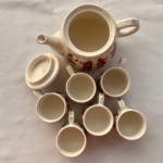 Handcrafted Warli Art Ceramic Tea Set – 1 Teapot & 6 Cups | Traditional Indian Design - Image 6