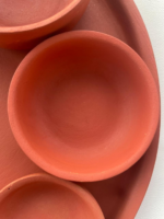 Traditional Handcrafted Terracotta Dining Set, Natural Clay Thali Plate with 3 Bowls, Tumbler and Spoon, Traditional Indian Dinnerware - Image 6