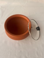 Traditional Terracotta Clay Cooking Pot with Glass Lid, Natural Earthenware Cookware for Curries, Rice, Dal, Handcrafted by Artisans - Image 4