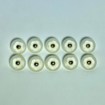 Vintage Daisy Flower Buttons, Frosted White Resin with Gold Center, Floral Design for Crafts and Fashion, 10 Pack