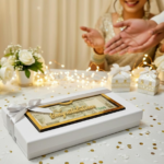 Elegant Golden Money Envelope Frames with Congratulations Text, Decorative Cash Gift Holder for Weddings, Birthdays, Special Occasions, 6 Pack - Image 3