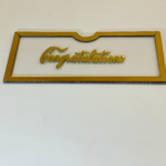 Elegant Golden Money Envelope Frames with Congratulations Text, Decorative Cash Gift Holder for Weddings, Birthdays, Special Occasions, 6 Pack - Image 4