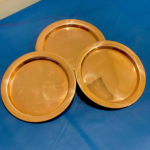 Traditional Handcrafted Round Brass Coaster Set, Golden Polished Finish, Decorative Table Protection, 6 Piece Set for Hot and Cold Beverages - Image 3