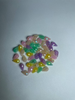 Iridescent Teardrop Beads, Faceted Acrylic Craft Beads in Pastel Yellow, Pink, Purple, Teal for Jewelry Making, DIY Projects, Decorative Embellishments - Image 5