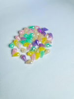 Iridescent Teardrop Beads, Faceted Acrylic Craft Beads in Pastel Yellow, Pink, Purple, Teal for Jewelry Making, DIY Projects, Decorative Embellishments - Image 6