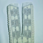 Handcrafted Cowrie Shell V-Neck Patch, Natural Beaded Applique with Floral Cross Pattern, Bohemian Style Trim for Ethnic Wear and Resort Clothing, Cream and Brown - Image 7