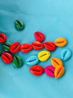 Colorful Cowrie Shell Beads, Multi-Color Plastic Charms for Jewelry Making, Festival Accessories, Summer Fashion DIY Crafts, 100 Pieces - Image 5