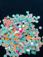 Decorative Hexagonal Shisha Mirrors, Teal and Silver Acrylic Mirror Pieces for Indian Embroidery, Textile Art, Home Decor, Craft Projects (5) - Image 4