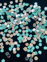 Decorative Hexagonal Shisha Mirrors, Teal and Silver Acrylic Mirror Pieces for Indian Embroidery, Textile Art, Home Decor, Craft Projects (5) - Image 6