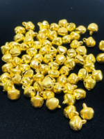 Golden Ghungroo Beads for Jewelry Making, Metal Bells with Shiny Gold Finish - Image 3
