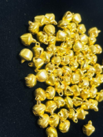 Golden Ghungroo Beads for Jewelry Making, Metal Bells with Shiny Gold Finish - Image 9