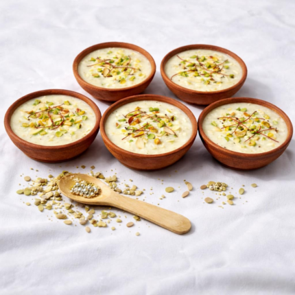 Handmade Clay Bowl Set,Traditional Earthen Serving Bowls for Kheer, 6 Pieces