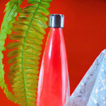 Glass Water Bottle with Stainless Steel Cap, Clear, Reusable - Image 6