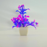 Artificial Neon Glow Plant, Blue and Pink Foliage, Decorative Potted Plant, Modern Home Decor - Image 2