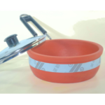 Traditional Terracotta Clay Frying Pan with Glass Lid, Indian Cooking Cookware, Red