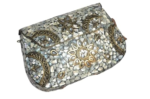 Designer Mosaic Mirror Clutch Bag, Handcrafted Brass Embellishments, Silver-Toned Glass Tiles, Chain Strap - Image 2