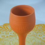 Handcrafted Terracotta Wine Glass, Traditional Clay Goblet with Textured Design - Image 4