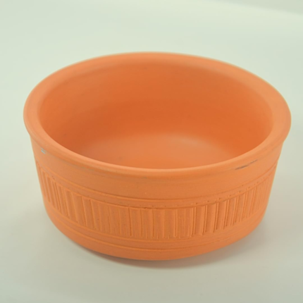 Traditional Terracotta Serving Bowl, Handcrafted Clay Bowl for Indian Dishes, Round