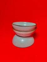 Ceramic Serving Bowls, White Speckled, Brown Rim, Set of 3 Brand: Generic - Image 5