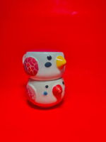 Ceramic Love Bird Coffee Mugs, White with Polka Dots, Set of 2 - Image 3