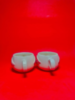 Ceramic Love Bird Coffee Mugs, White with Polka Dots, Set of 2 - Image 4