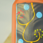 Handcrafted Terracotta Water Bottle with Artistic Design, Steel Lid, Traditional Clay Cooling - Image 3